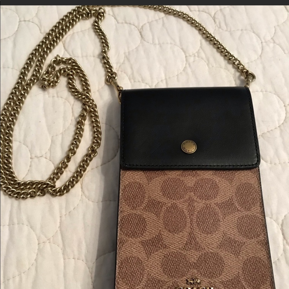 Coach cross-body cell phone clutch